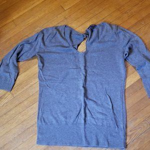 women's sweater with keyhole back